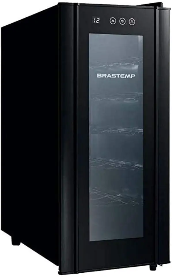 Adega Brastemp BZC12BE 12 garrafas com painel touch na cor preta