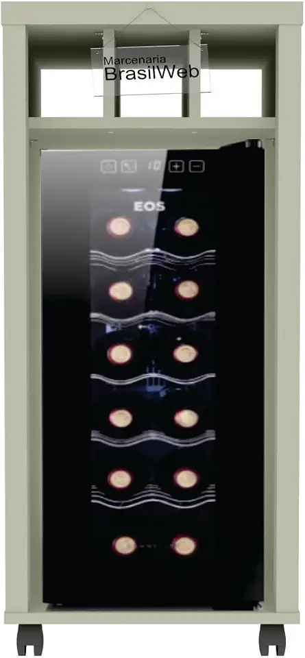 Bancada para embutir adega refrigerada FOSCO 12 garrafas off white
