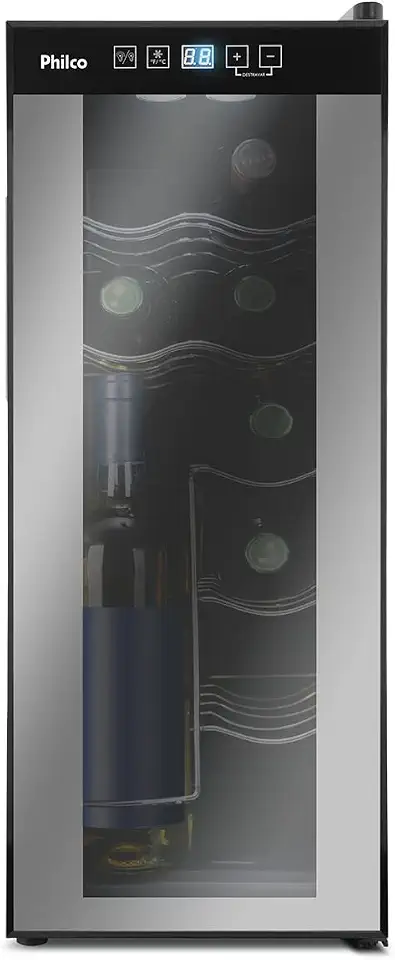 Adega climatizada Philco PAD12E 12 garrafas bivolt na cor inox