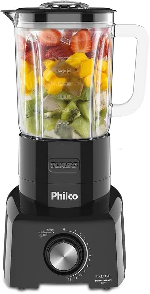 Liquidificador Philco PLQ1350 Turbo Glass 1200W com copo de vidro 2,65 litros
