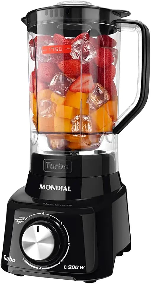 Liquidificador Mondial Turbo Full L-900 preto 900W