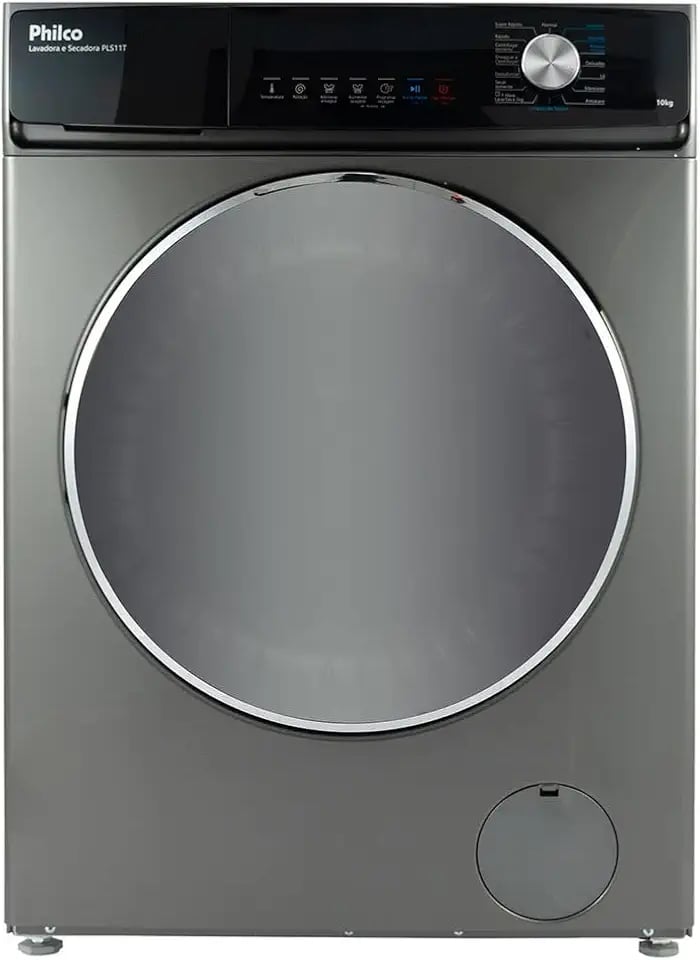 Lavadora e secadora Philco PLS11T Titanium 10kg com motor inverter
