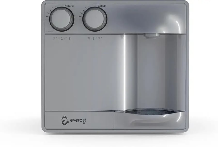 Purificador de água Soft Fit prata refrigerado por compressor