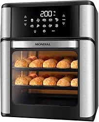 Mondial Air Fryer Forno Oven 12 litros preto e inox AFON-12L-BI