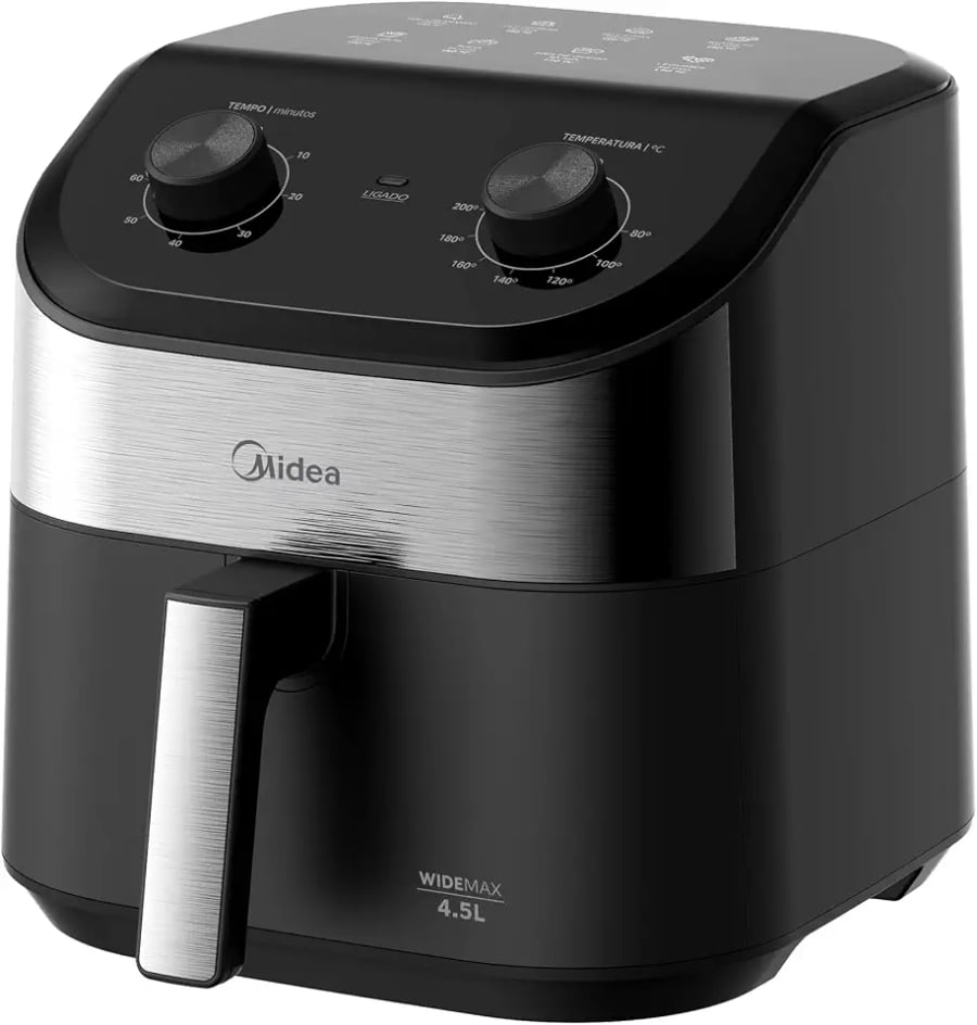 Fritadeira Midea Air Fryer 4,5 litros com dois botões