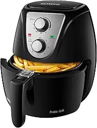 Fritadeira sem óleo Mondial Pratic 3,6 litros preta e inox com 1500W