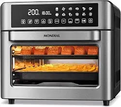 Mondial Air Fryer Forno Oven Digital 25L 110V preto e inox
