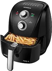 Mondial fritadeira sem óleo Air Fryer 4 litros preta e prata AFN-40