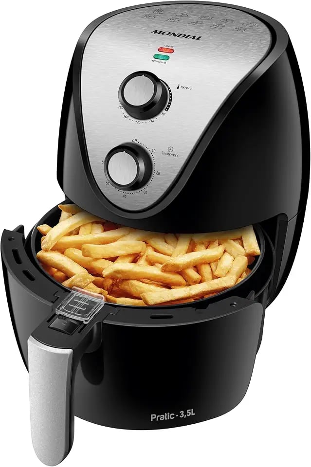 Air fryer Mondial AF-30 I de 3,5 litros preto e inox