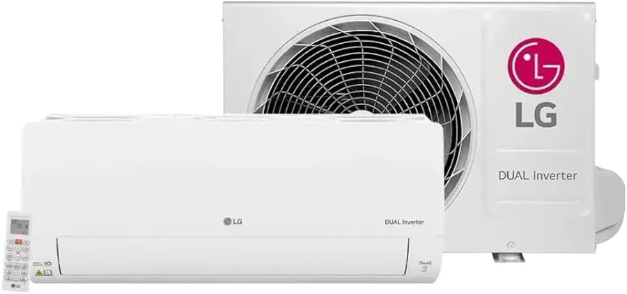 Ar condicionado split LG Dual Inverter Voice +AI 18000 BTUs quente e frio