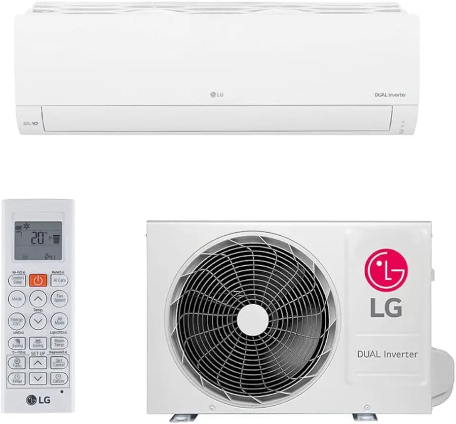 Ar-condicionado split hi wall LG Dual Inverter Compact 12.000 BTUs frio