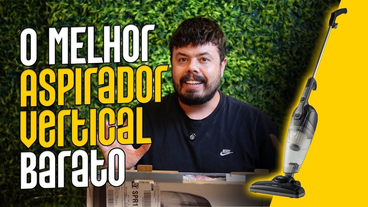 Vídeo testando o melhor aspirador vertical barato
