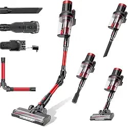 Aspirador de pó vertical sem fio 3 em 1 com tela de LED e corpo dobrável