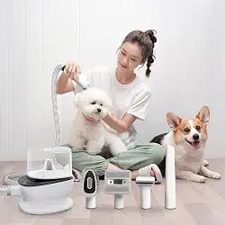 Aspirador de pelos de cães 2L 9000Pa 5 em 1 recarregável 127V