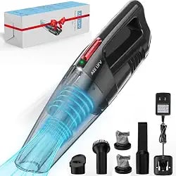 Aspirador de pó portátil sem fios 9000PA com luz LED e filtro duplo lavável