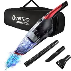 Aspirador portátil Artiko Aquadust Turbo sem fio que aspira pó, água e objetos