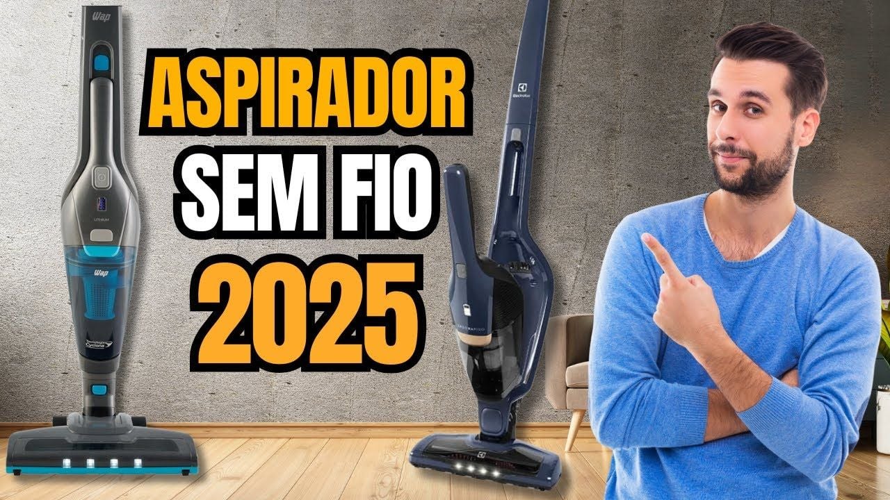 Vídeo comparando aspirador sem fio WAP e Electrolux